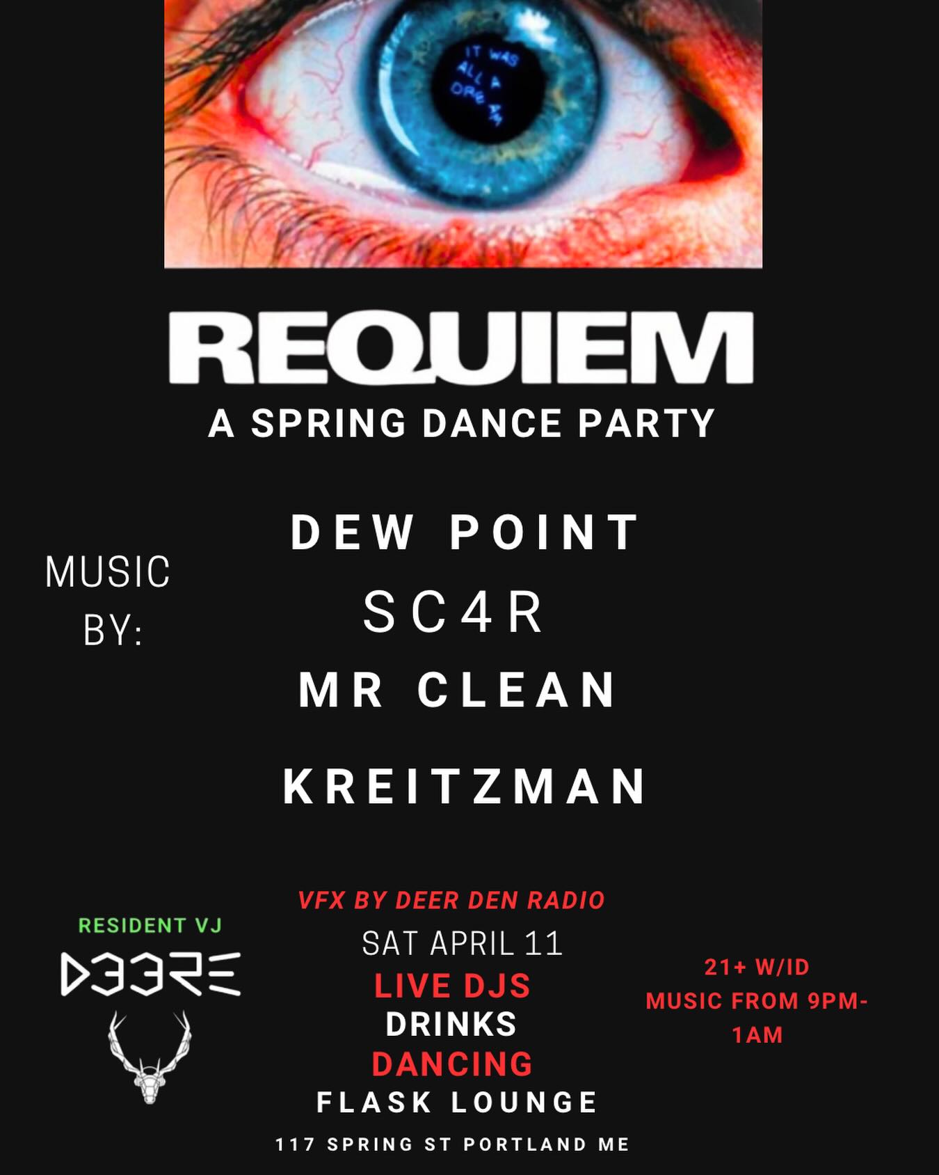 Requiem at Flask Lounge April 11 | House, Progressive & Techno Night in Portland Maine