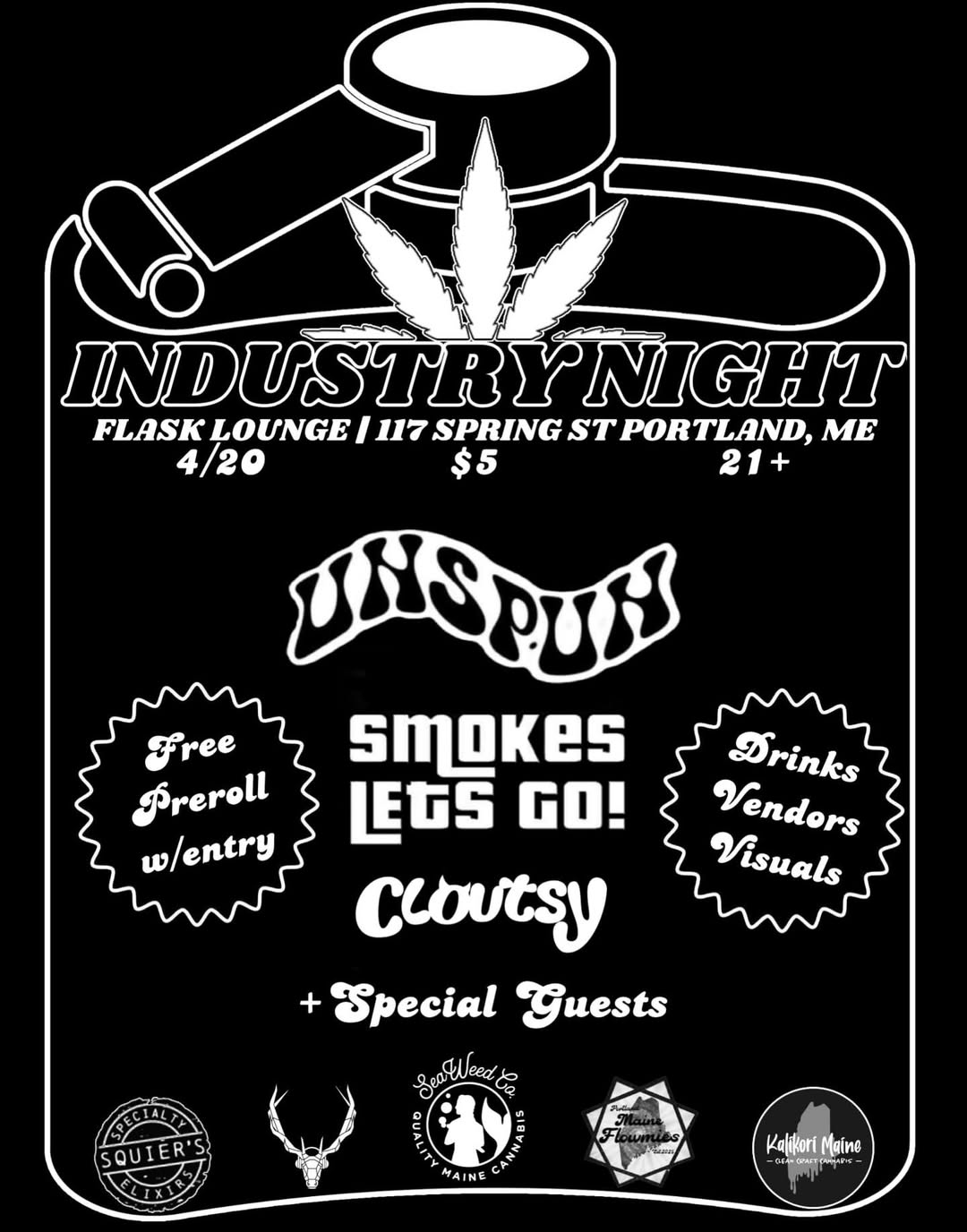 Industry Night: 420 Edition at Flask Lounge - Portland Maine Dance